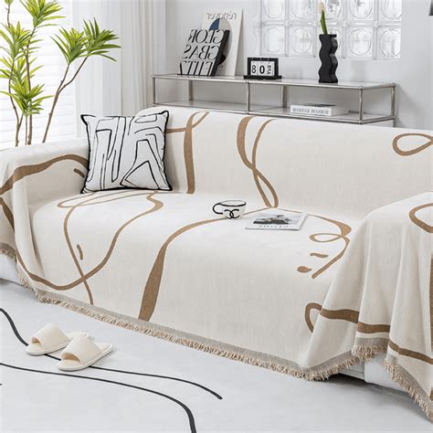 Elegance Chenille Sofa Cover : [EM-SC-21] (Coffee)