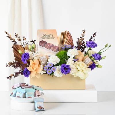Symphony Of Blooms And Gourmet Arrangement: Order Flowers Online ...