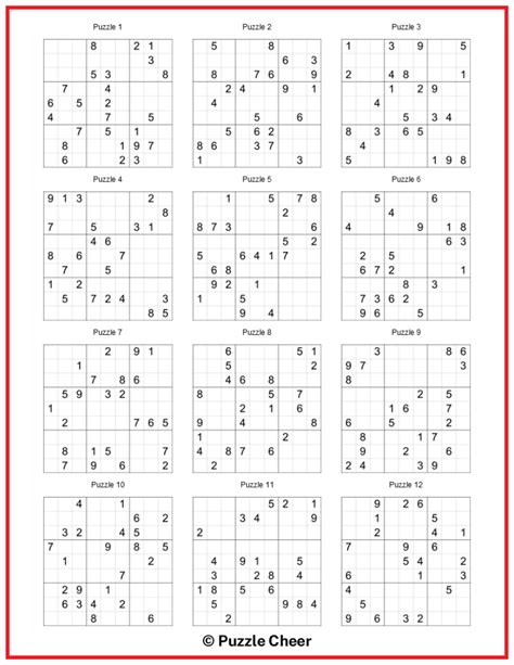 Sudoku Print Outs 的图像结果