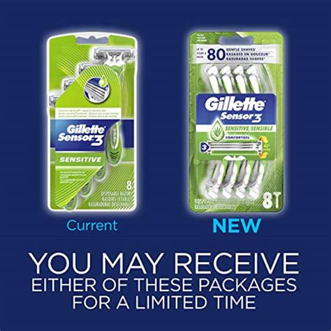 Buy Gillette Sensor3 Sensitive Disposable Razors for Men, 16 Count ...