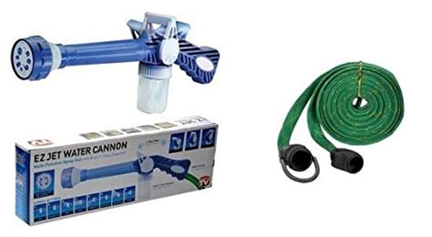 Vadmans Ez 8 in 1 Jet Water Cannon & Hose Pipe (10 Meter) For Car Bike ...