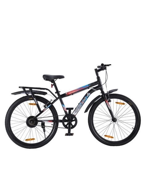 Buy ROKKIBC24Black Steel Single Speed 24 inch Mountain Cycle With ...