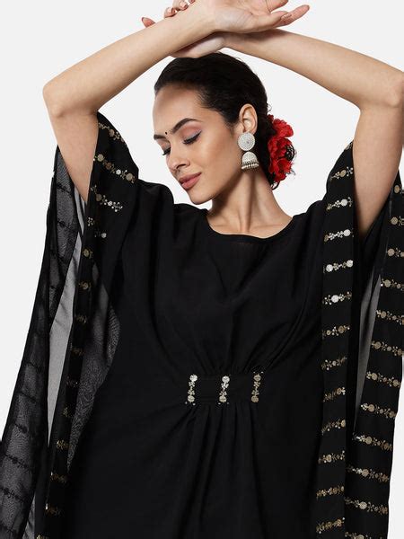 Georgette Sequin Embroidered Kaftan – Mystudiorasa