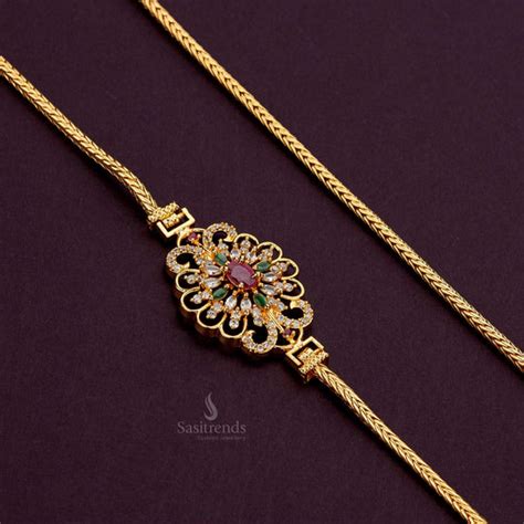 One Gram Micro Gold Plated Guaranteed Mugappu Chains – Sasitrends