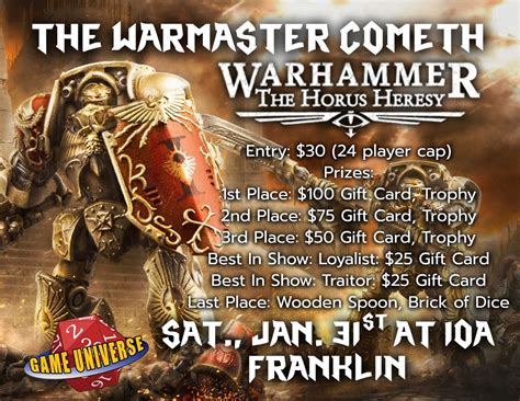 The Warmaster Cometh, 6538 S Lovers Lane, Franklin, WI, United States ...