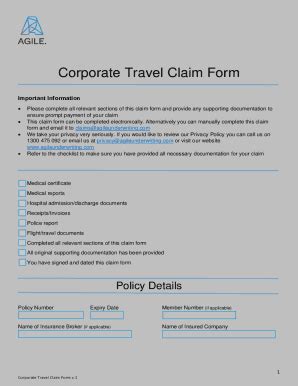 Fillable Online FREE 11+ Sample Travel Claim Forms in PDFMS ...