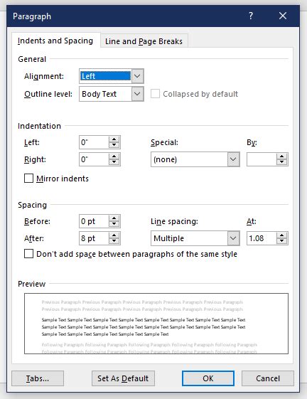 Image result for Word Paragraph Settings Icon