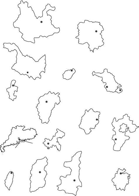 中国行政地图轮廓
