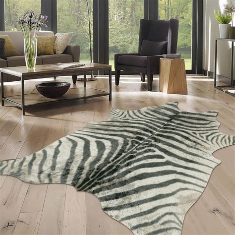 Amazon.com: Zebra Print Rug, Zebra Hide 6.2x7 Feet Animal Print Rug ...