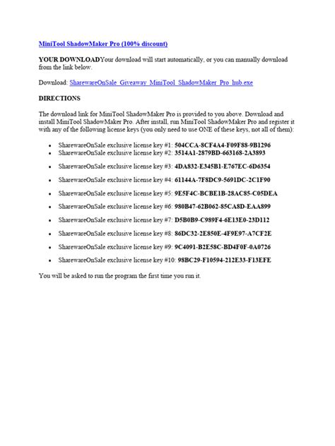 Image result for MiniTool Shadowmaker Key