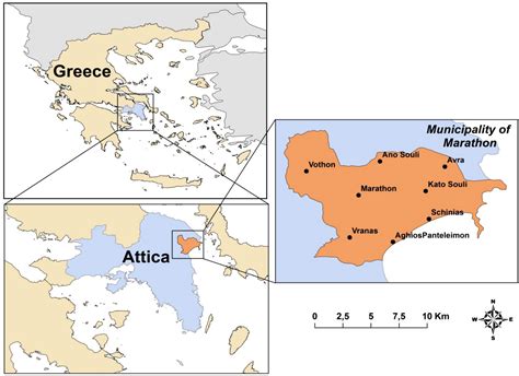 Marathon Greece Map 的图像结果