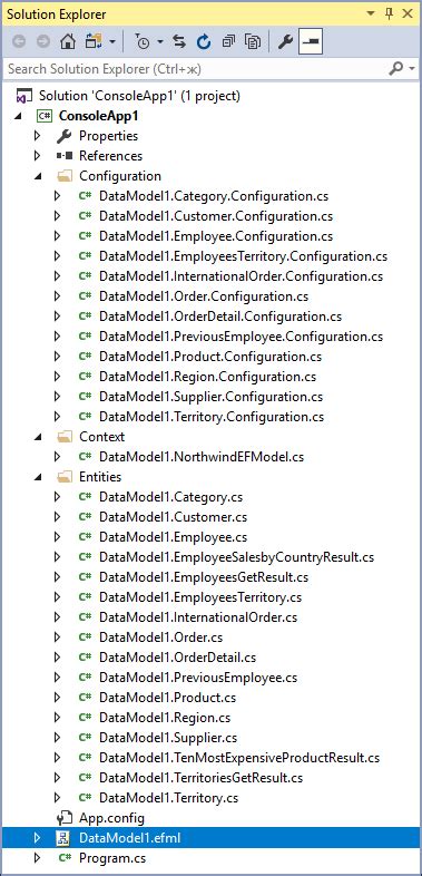 Example of Database First Code 的图像结果