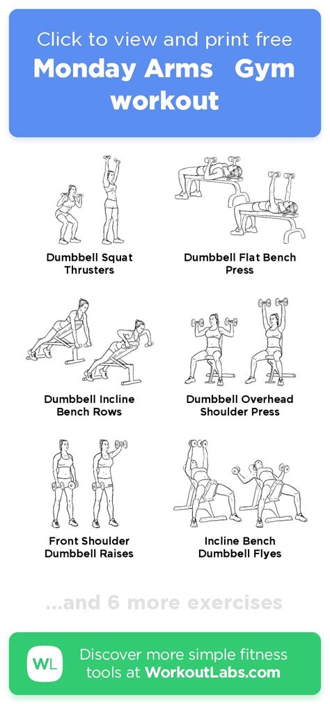 gym workout routine for arms and abs