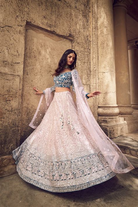 Mauve Net Bridal Lehenga – Rang Roop Online