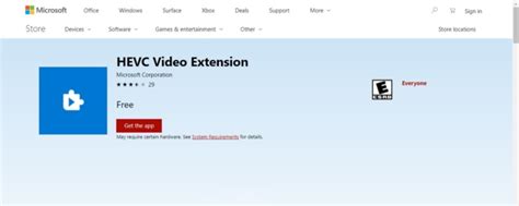 HEVC Codec Microsoft 的图像结果