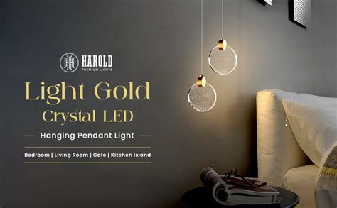 Buy Harold Electricals Home Decorative Transparent Crystal Led Golden ...