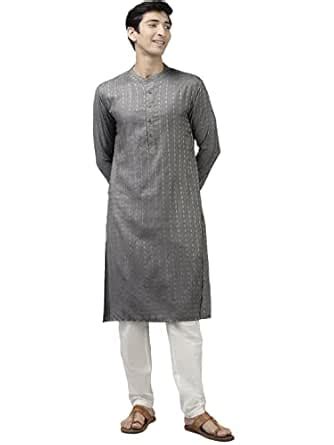 Buy See Designs Grey Regular Fit Self Pattern Kurta_SDKT1066XXL at ...