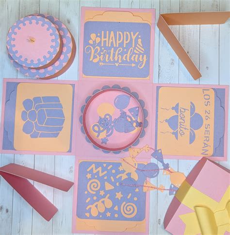 Custom Birthday Exploding Box for Gift Cards or Money - Etsy