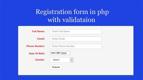 Image result for Sign Up Form.php Required Fields Tag