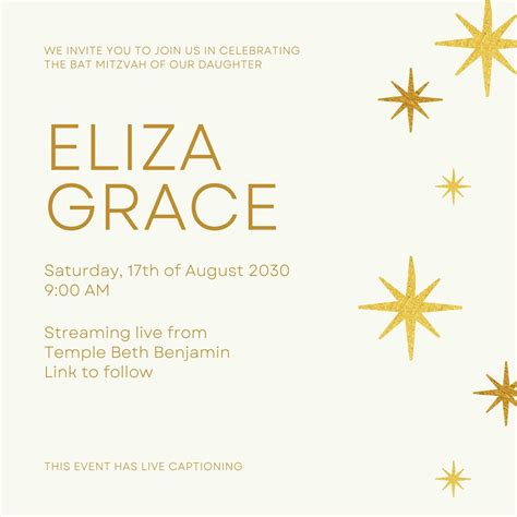 Bat Mitzvah Invitation With Box