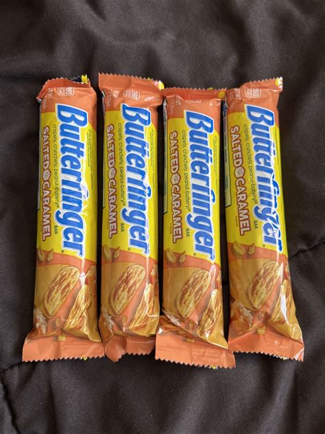 4 Butterfinger Salted Caramel Single 1.9oz Candy Bar New Flavor Limited ...