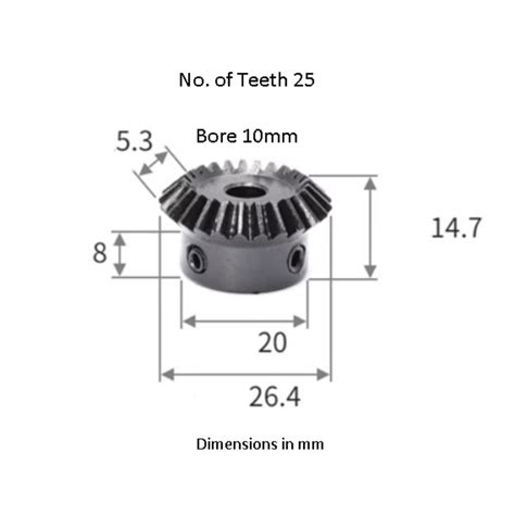 Bevel gear 90 degree bevel gear carbon steel 1 moldule 25 teeth-3