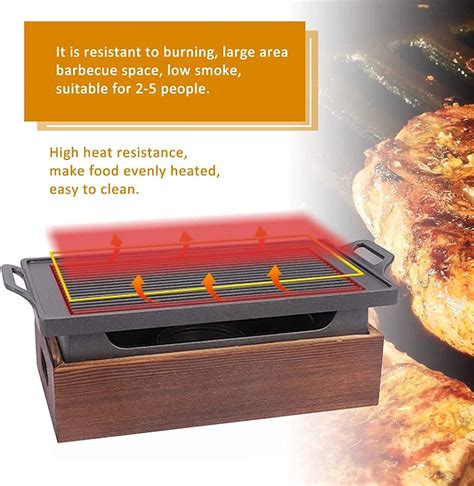 Buy Helikim Tabletop BBQ Grill, Portable Barbecue BBQ Food Charcoal ...