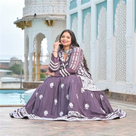 Buy Dusky Purple Blazer Lehenga Set | Meera Plus Size