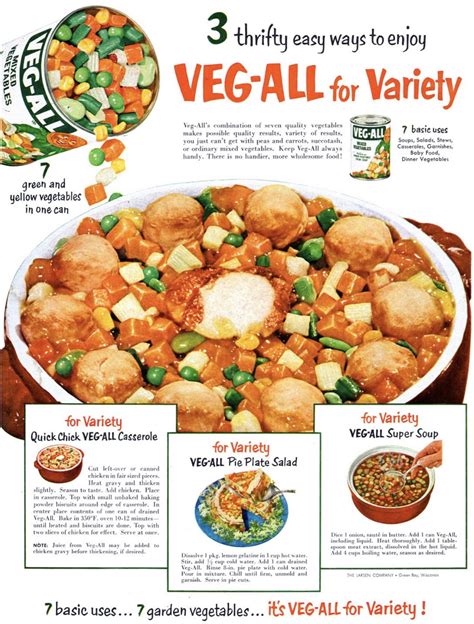The Larsen Co, VEG-ALL, 1952 Ad. : r/vintageads