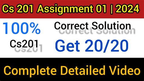 Image result for Youtube.com CS201 First Assignment Vu