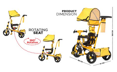 Dash Punch 4 in 1 Baby Tricycle for Kids,Tricycle, Children Cycle ...