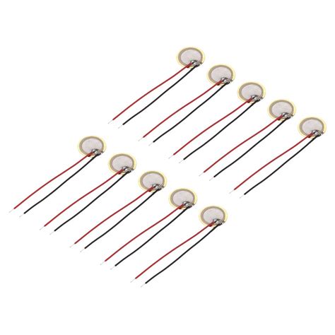 uxcell 10 Pcs Piezo Discs 10mm Acoustic Pickup Transducer Element ...