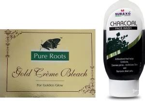 Pure Roots GOLD CREME BLEACH 224 GM AND SUBAXO HERBAL CHARCOAL FACE ...
