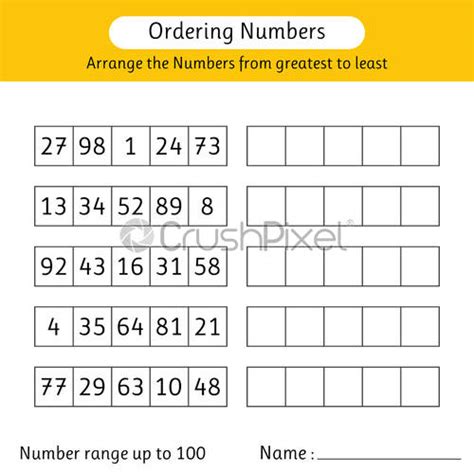 Image result for Ordering Higher Numbers
