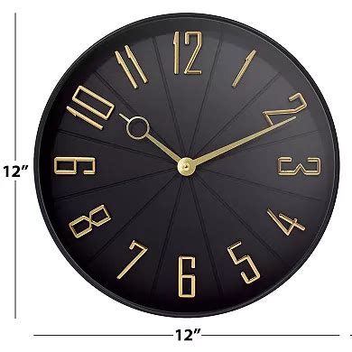 Westclox 12 in. Black Modern Wall Clock