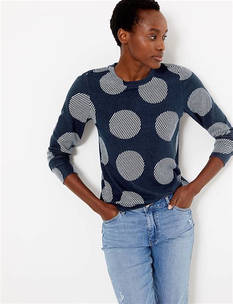 Buy Soft Touch Polka Dot Sweatshirt at Marks & Spencer