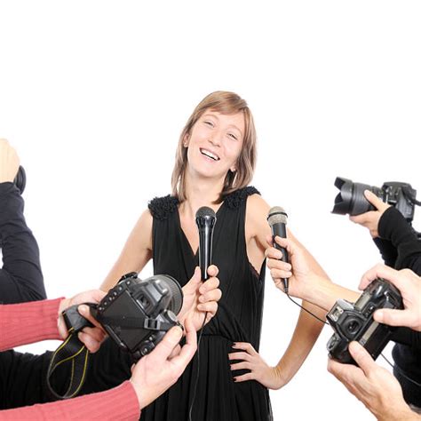 Model Getting Interview at a Show 的图像结果