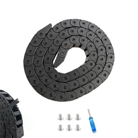 Lokkr 1M Length Black Plastic Cable Chains R18 (10x15mm) Bridge Open ...