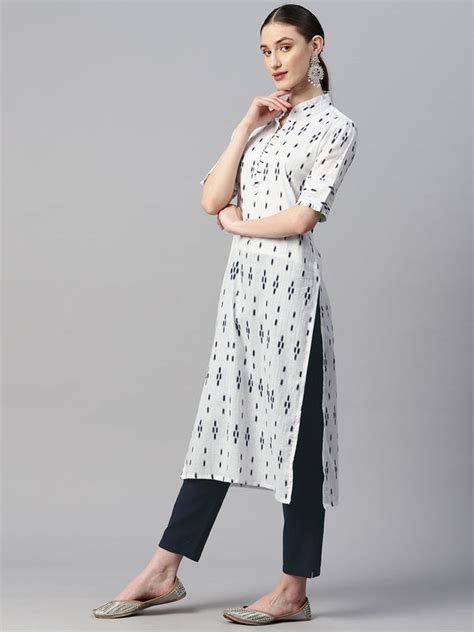 Indibelle Cotton Lurex Ikat Print Kurta set – indibelle