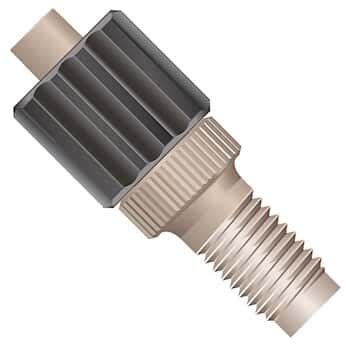 Idex Threaded Luer Adapter, Natural/Black PEEK, 0.040" Bore, Male Luer ...