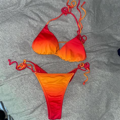 White fox swim suit both top and bottom are size... - Depop