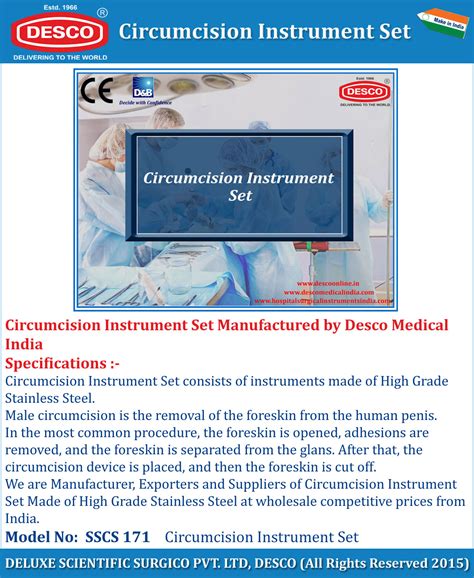 Circumcision Surgical Instruments Set - Manufacturers, Exporters ...