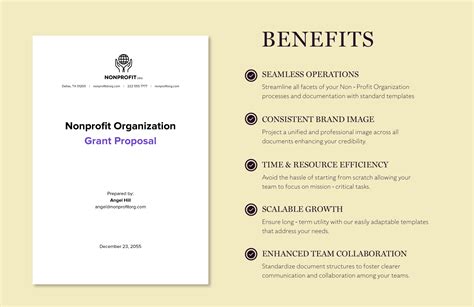 Nonprofit Organization Grant Proposal Template in Word, PDF, Google ...