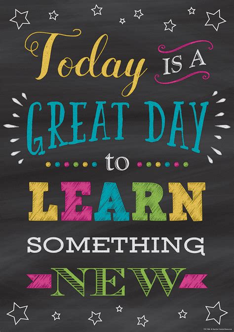 Today Is a Great Day to Learn Something New Positive Poster ...