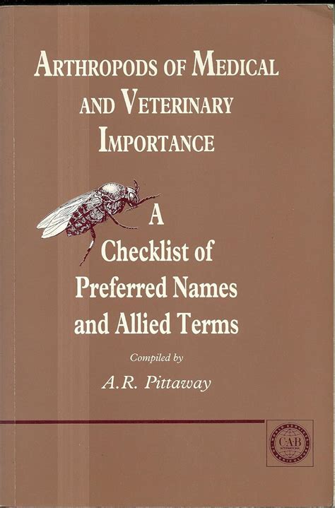 Buy Arthropods of Medical and Veterinary Importance: A Checklist of ...
