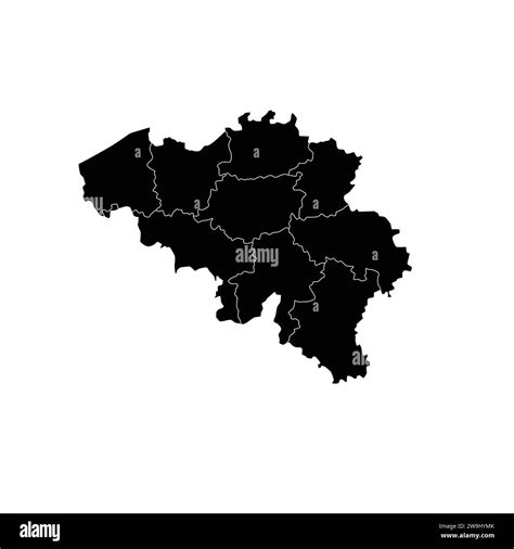 Map Of Belgium High-Res Vector silhouette and outline Graphic Stock ...