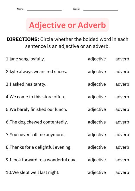 Daily Grammar Activities - Adjectives & Adverbs - Worksheets 3rd ...