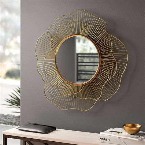 Urban Hamlet Iron Decorative Mirror Wall Mounted Hanging Mirror ...
