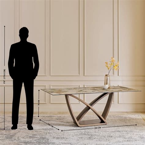 Buy Morpheus Ceramic Top 6-Seater Dining Table - Brown from Home Centre ...