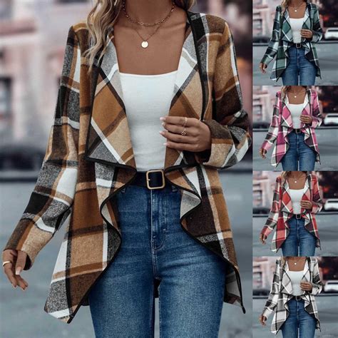 Womens Plaid Jacket